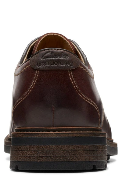 Shop Clarks Derby Sneaker In Brown Leather