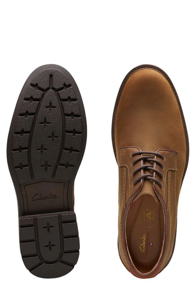 Shop Clarks Derby Sneaker In Beeswax Leather