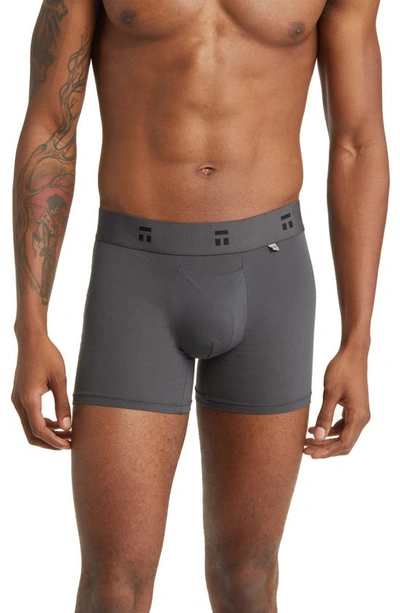 Shop Tommy John Air 4-inch Boxer Briefs In Gray Pinstripe