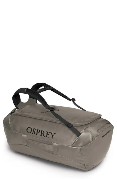 Shop Osprey Transporter® 65l Water Resistant Duffle Backpack In Tan Concrete