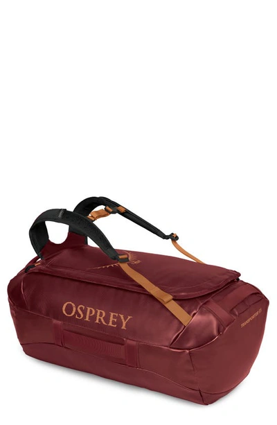 Shop Osprey Transporter® 65l Water Resistant Duffle Backpack In Red Mountain