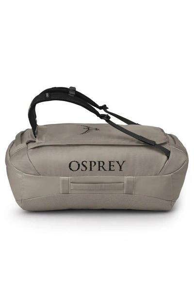Shop Osprey Transporter 65 Duffle Backpack In Tan Concrete