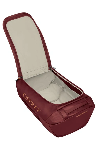 Osprey Transporter 65 Duffle Backpack In Red Mountain