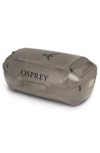 Shop Osprey Transporter 65 Duffle Backpack In Tan Concrete