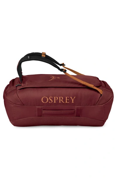 Shop Osprey Transporter® 65l Water Resistant Duffle Backpack In Red Mountain