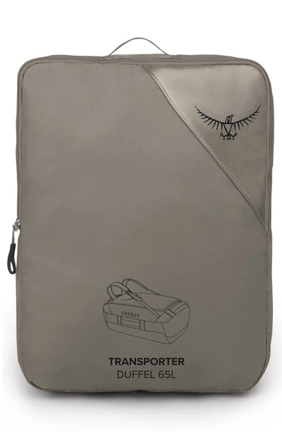 Osprey Transporter 65 Duffle Backpack In Tan Concrete