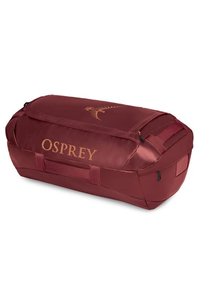 Shop Osprey Transporter® 65l Water Resistant Duffle Backpack In Red Mountain