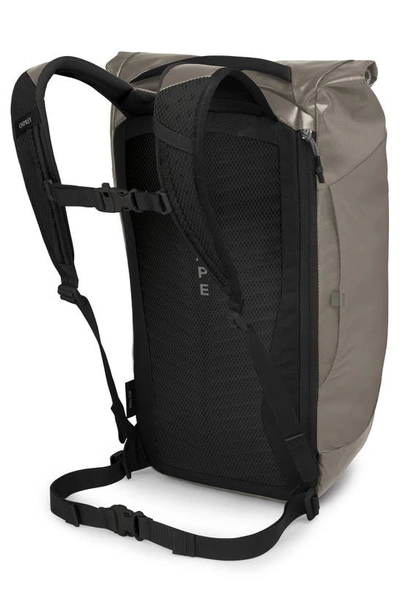 Osprey Transporter Roll Top Backpack In Tan Concrete