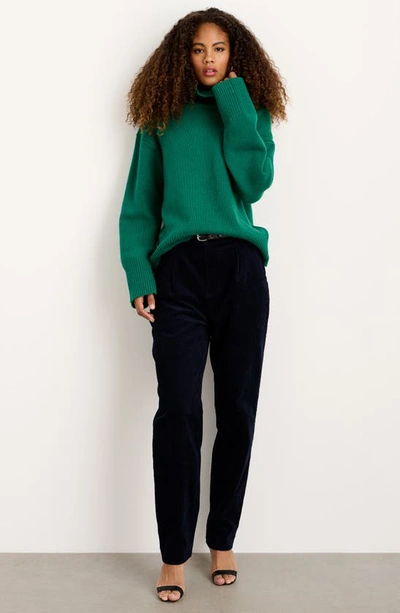 Shop Alex Mill Betty Merino Wool Blend Turtleneck Sweater In Evergreen