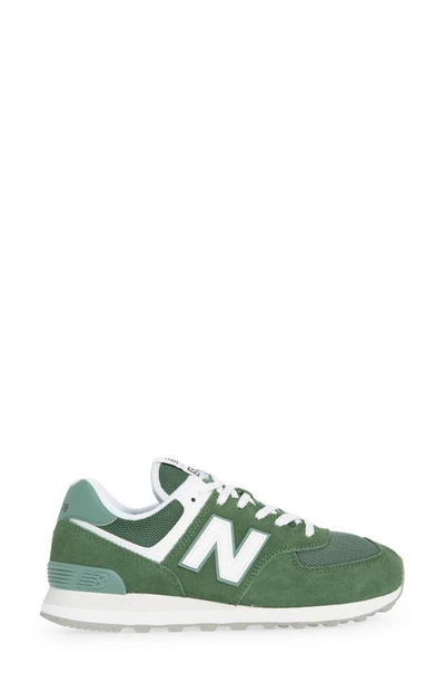 Shop New Balance Gender Inclusive 574 Sneaker In Alpine Green/ White