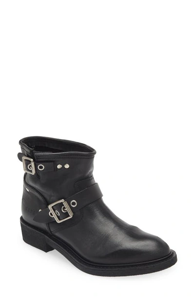 Shop Golden Goose High Harness Biker Bootie In Black