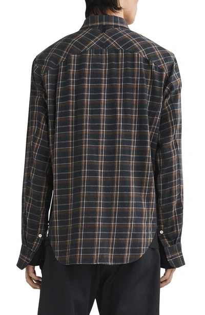 Shop Rag & Bone Fit 2 Plaid Cotton Button-up Shirt In Blackpld