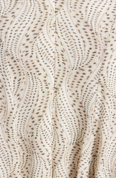 Shop Isabel Marant Piercy Abstract Print Asymmetric Skirt In Ecru