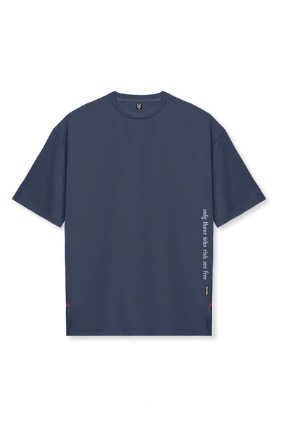 Shop Asrv Silver-lite™ 2.0 Oversize Performance T-shirt In Navy
