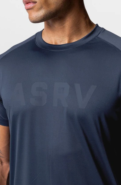 Shop Asrv Silver-lite™ 2.0 Established Training Graphic T-shirt In Navy