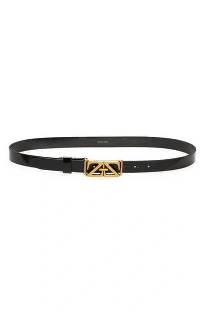 Shop Zimmermann Monogram Buckle Leather Belt In Black
