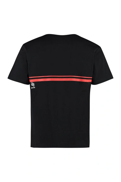 Shop Gcds Cotton Crew-neck T-shirt In Black