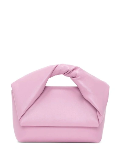 Shop Jw Anderson J.w. Anderson Jwanderson Medium Twister Leather Bag In Baby Pink