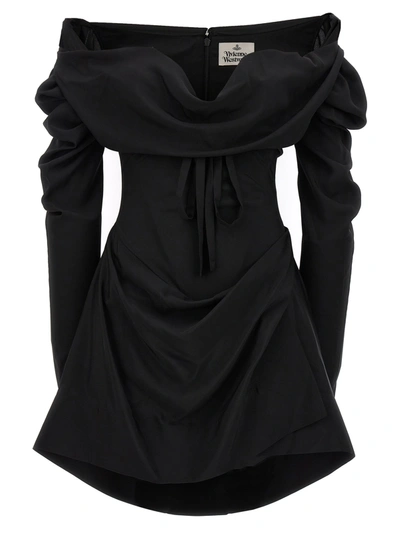 Shop Vivienne Westwood Iwona Corset Mini Dresses Black