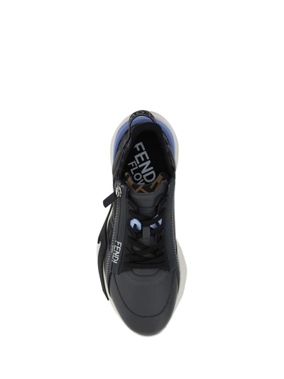 Shop Fendi Sneakers In Argilla/grigio/nero