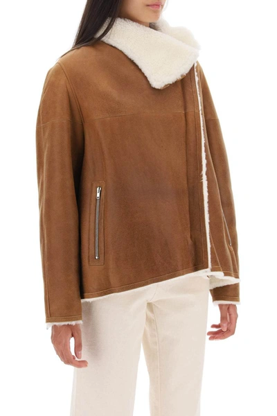 Shop Isabel Marant 'abeliki' Shearling Jacket In Brown