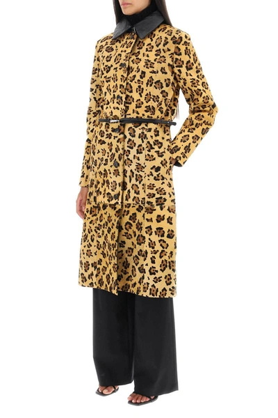 Shop Saks Potts 'ginger' Leopard Motif Ponyskin Coat In Multicolor
