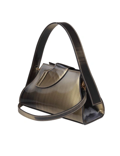 Shop Gcds Holographic Synthetic Leather Bag In Black