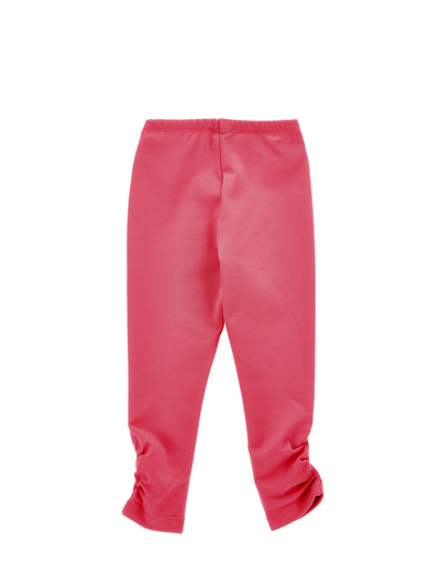 Monnalisa Ruched Milano Stitch Leggings In Fuchsia