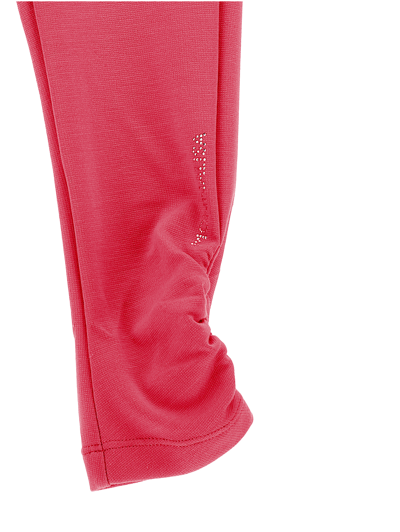 Monnalisa Ruched Milano Stitch Leggings In Fuchsia