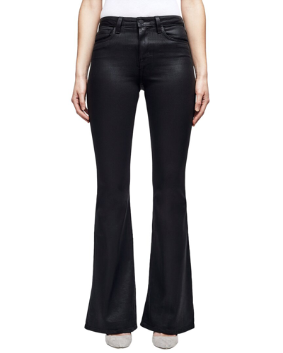 Shop L Agence L'agence Bell High-rise Flare Jean Noir Coated Jean