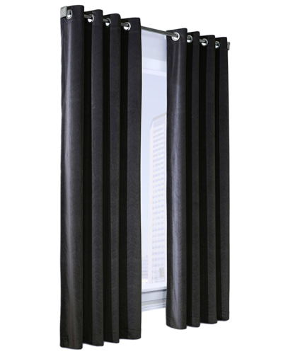 Shop Thermalogic Minuit Room-darkening Grommet 52x95 Curtain Panel In Black