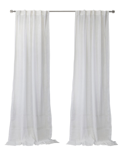 Habitat Alicante Sheer Dual Header 52x95 Curtain Panel In White