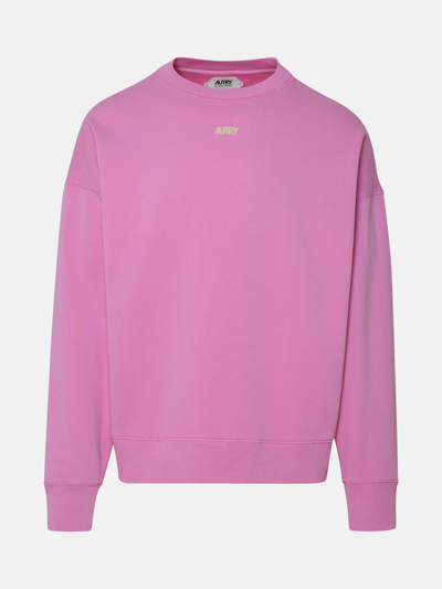 Shop Autry Mallow Cotton Sweatshirt In Pink
