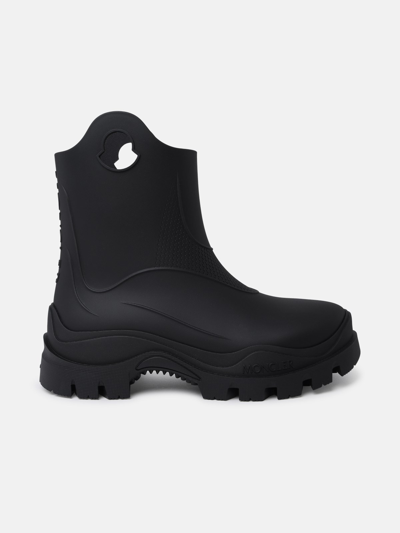 Shop Moncler 'misty' Black Pvc Rain Boots