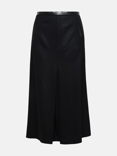 Shop Saint Laurent Black Wool Skirt