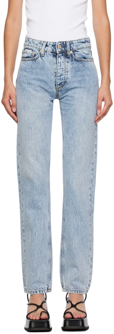 Shop Eytys Blue Orion Jeans In Light Stone