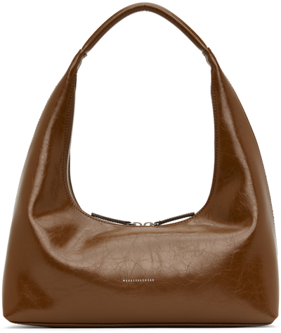 Marge Sherwood Black Medium Crinkled Shoulder Bag for Women