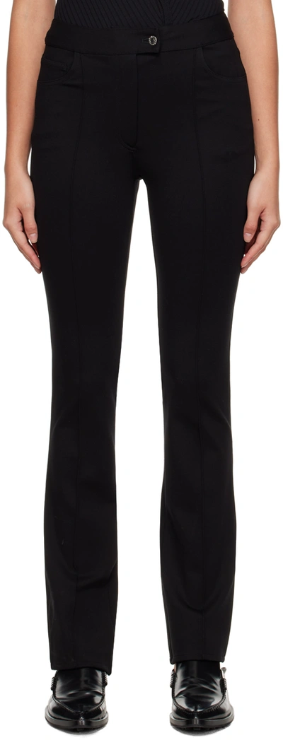 Shop Helmut Lang Black Slit Trousers In Black - 001