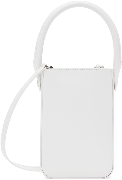Shop By Far White Note Bag In Wh White