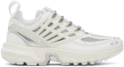 Shop Salomon White Acs Pro Sneakers In White/vanilla/lunar