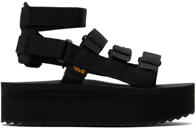 Shop Teva Black Flatform Mevia Sandals