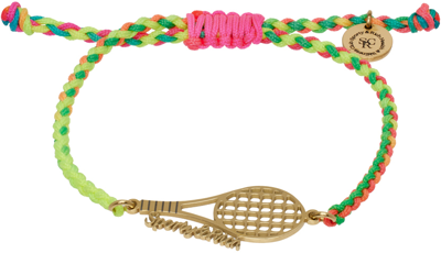 Shop Sporty And Rich Multicolor Racquet Cord Bracelet