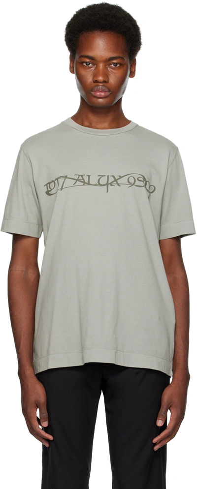 Shop Alyx Gray Graphic T-shirt In Gry0001 Grey