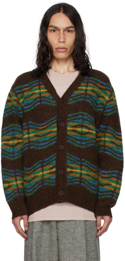 Shop Howlin' Brown Out Of This World Cardigan In Brownish