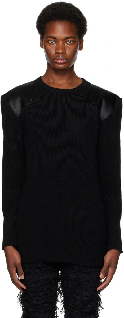 Shop Alyx Black Paneled Sweater In Blk0001 Black