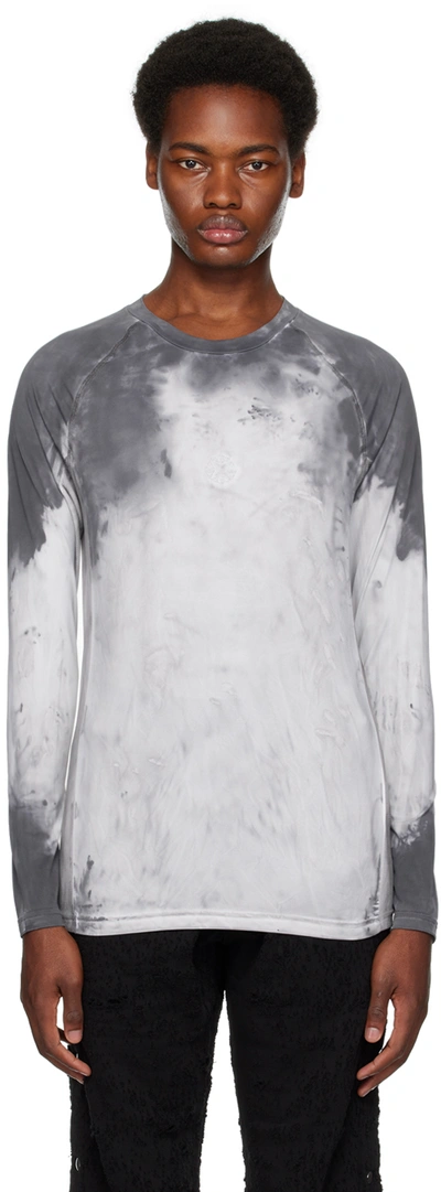 Shop Alyx White & Gray Bleached Long Sleeve T-shirt In Wth0001 White