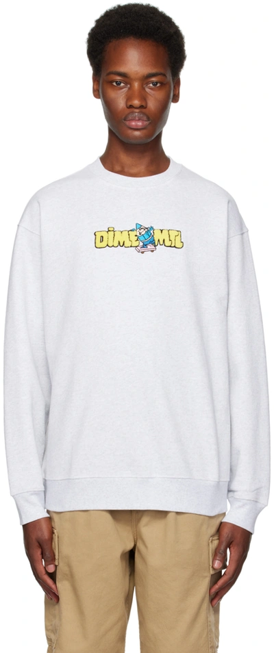 Shop Dime Gray Crayon Sweatshirt In Ash