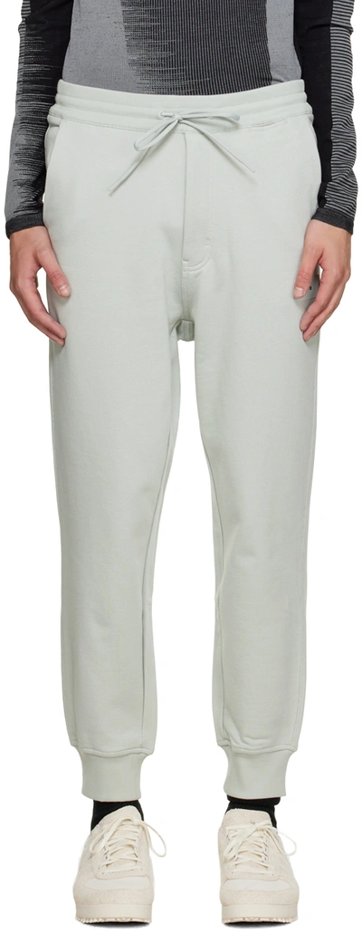 Shop Y-3 Green Cuffed Sweatpants In Wonder Silver