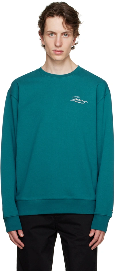 Shop Saturdays Surf Nyc Blue Bowery Sweatshirt In Gulf Coast
