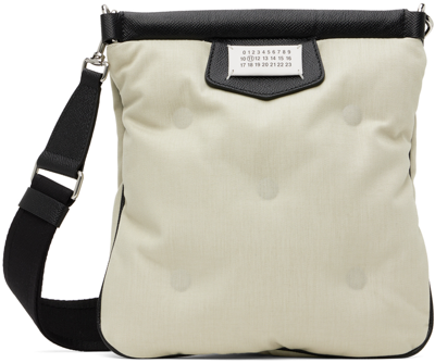 Shop Maison Margiela Off-white Glam Slam Sport Bag In H9677 Greige